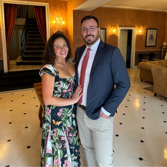 Oscar de la Renta Mixed Botanical Sleeveless Cady Inset Dress, 14 - Picture 11 of 15